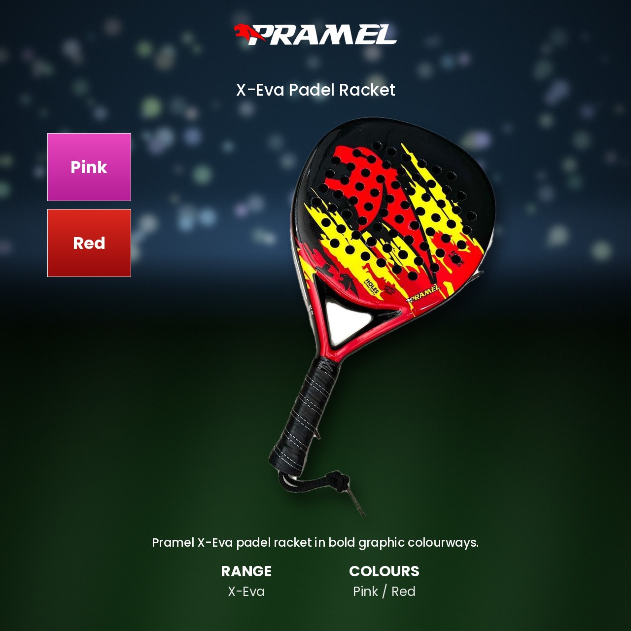 Pramel X-Eva Padel Rackets - Red 